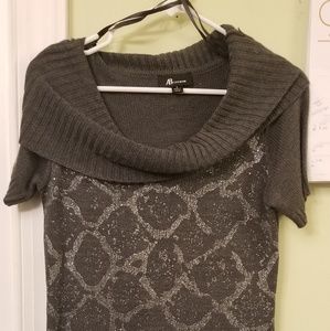 Short sleeve sweater dress